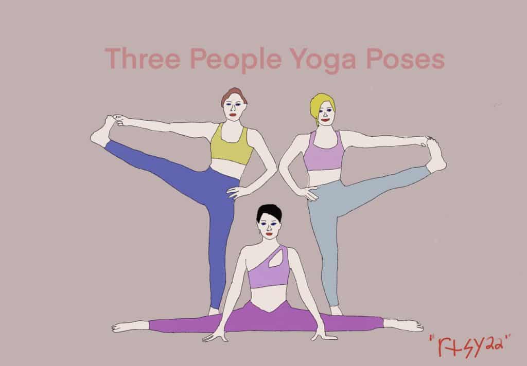Three People Yoga Poses